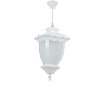چراغ آویز حیاطی سفید مدل نگین