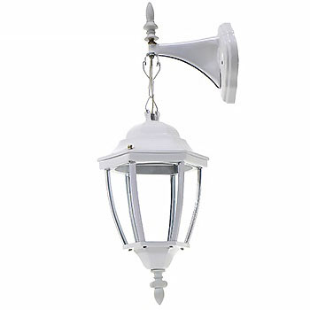 چراغ ديواری آویز حیاطی سفيد