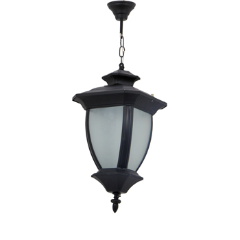 چراغ آویز حیاطی مشکی مدل نگین