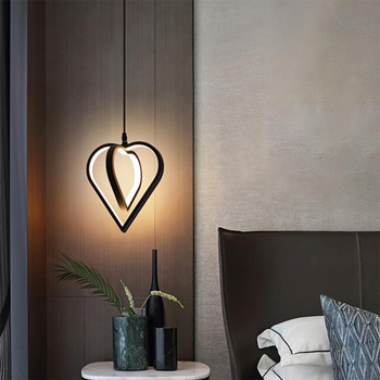 لوستر آویز مدل قلبی مشکی