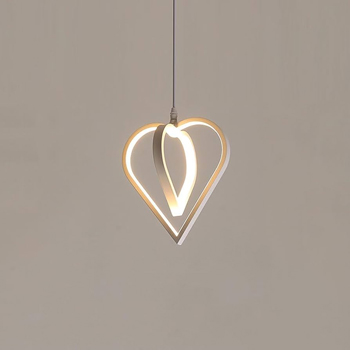 لوستر آویز مدل قلبی سفید