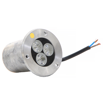 چراغ استخری 3 وات توکار رنگ نور انبه ای