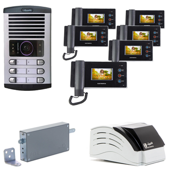پکیج 6 واحدی آیفون تصویری مدل 1096 مشکی