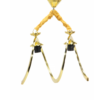 آویز فنری طلایی دو شعله