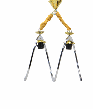 آویز فنری کروم دو شعله