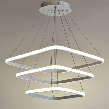 لوستر آویز LED مربع کد 543 سفید