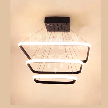 لوستر آویز LED مربع کد 543 مشکی