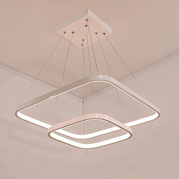 لوستر آویز LED مربع کد 43 سفید