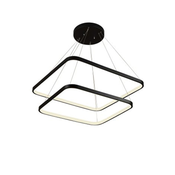 لوستر آویز LED مربع کد 43 مشکی