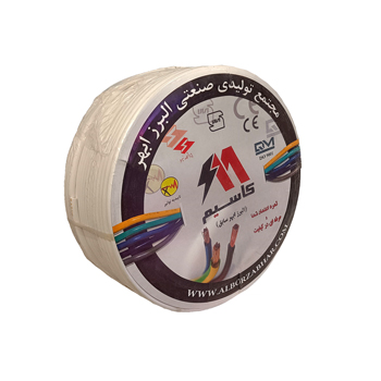 کابل برق افشان 2 در 1 سفید حلقه 100 متری
